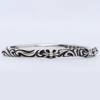 CHROME HEARTS SBT Band Bangle Silver Size M