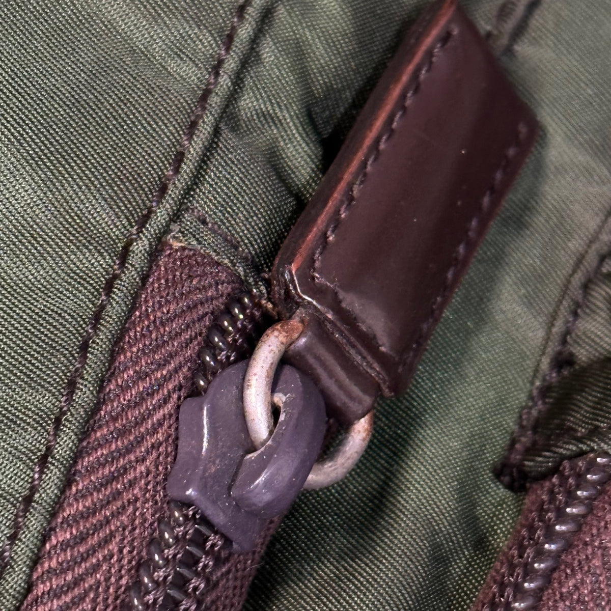 PRADA Nylon Messenger Bag Khaki