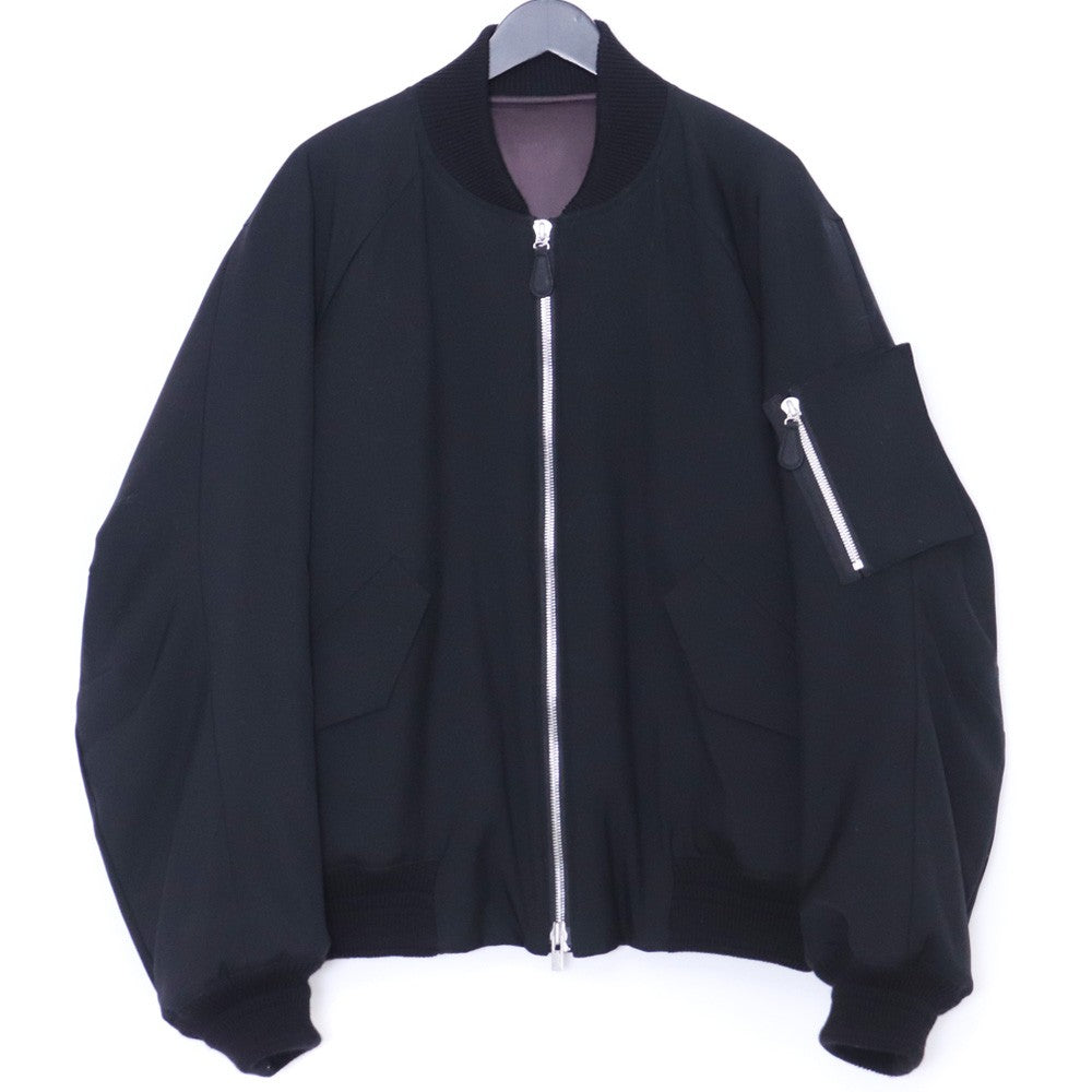 CROMAGNON 25AW MA-1 Wool Gabardine Jacket Black Size 3
