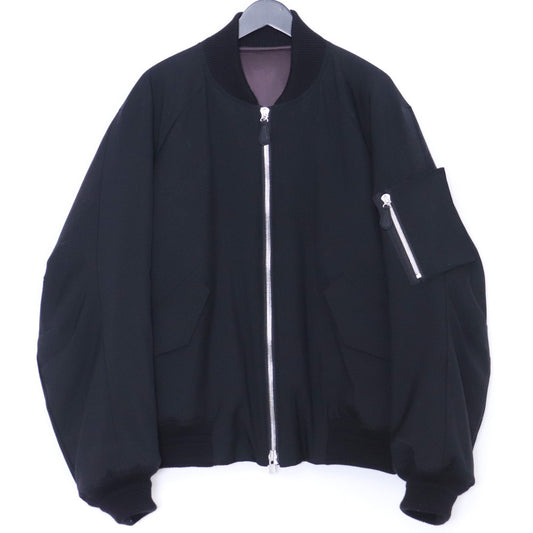CROMAGNON 25AW MA-1 Wool Gabardine Jacket Black Size 3