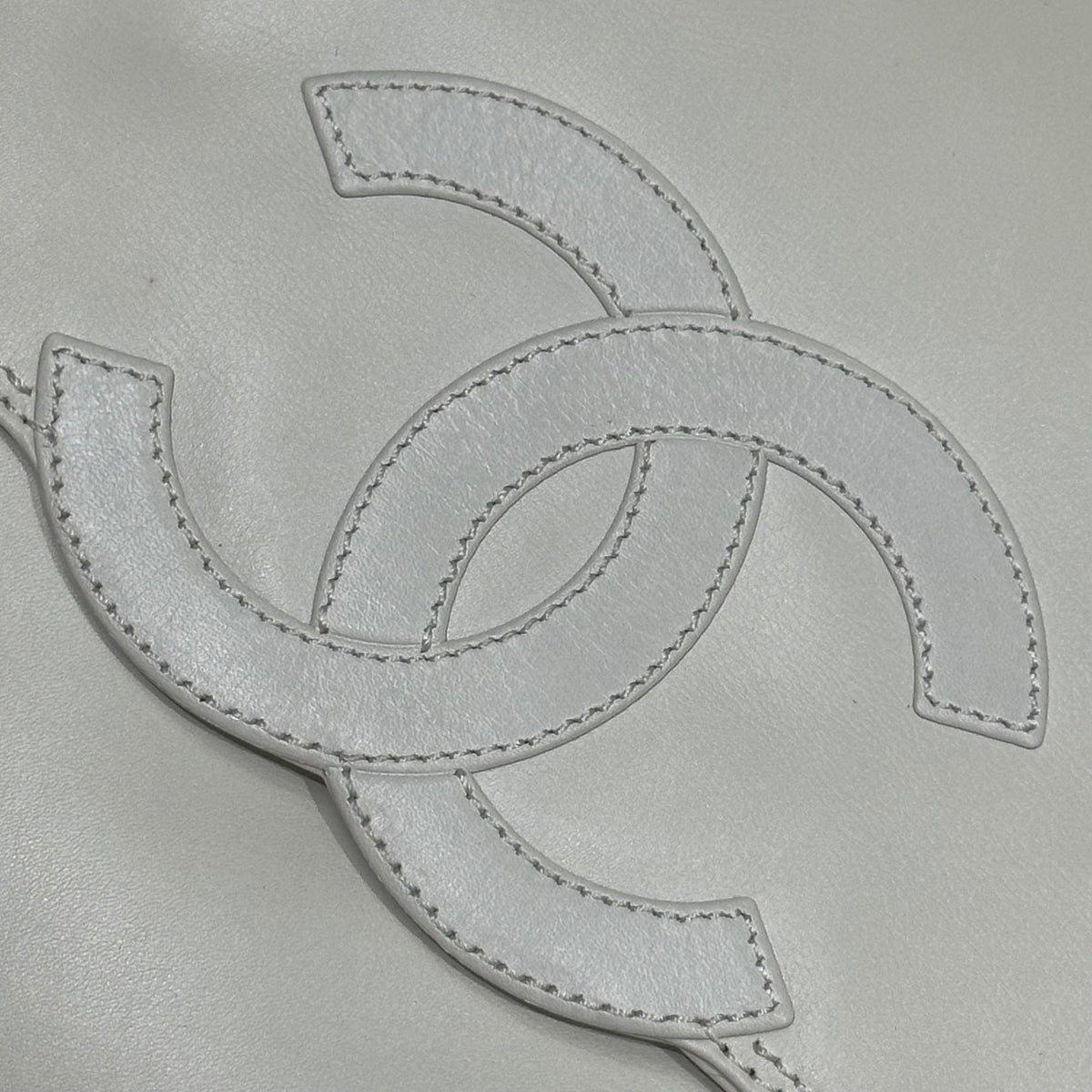 CHANEL 2000s CC Logo Backpack White