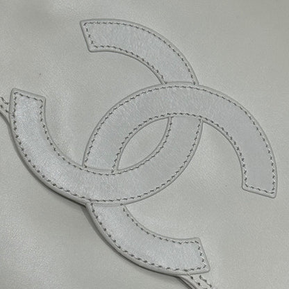 CHANEL 2000s CC Logo Backpack White