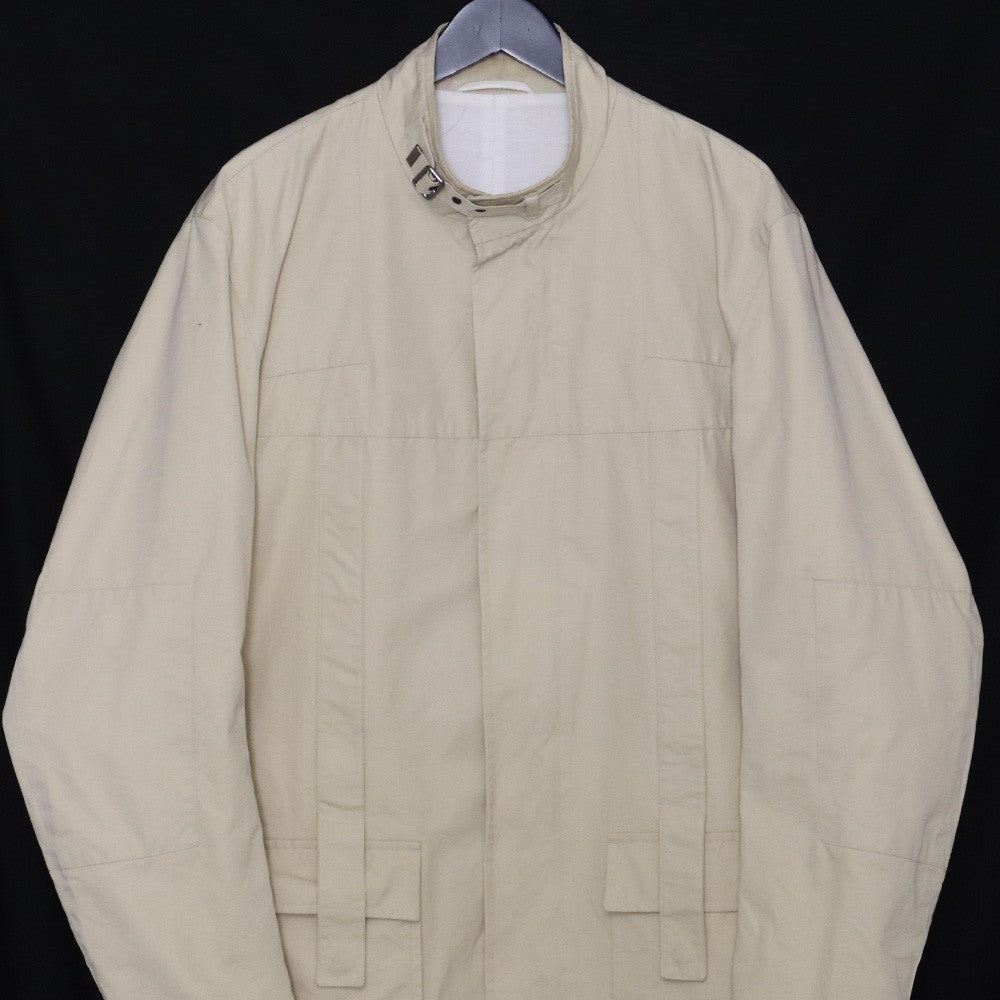 JIL SANDER 02SS Belted Moto Blouson Beige Size 54