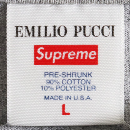 SUPREME 21SS Emilio Pucci Box Logo T-Shirt Gray Size L