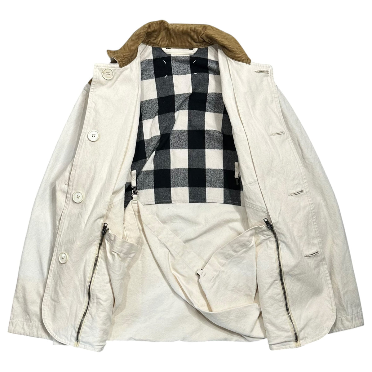 MAISON MARGIELA 22SS 4-Way Check Cotton Jacket Size 36