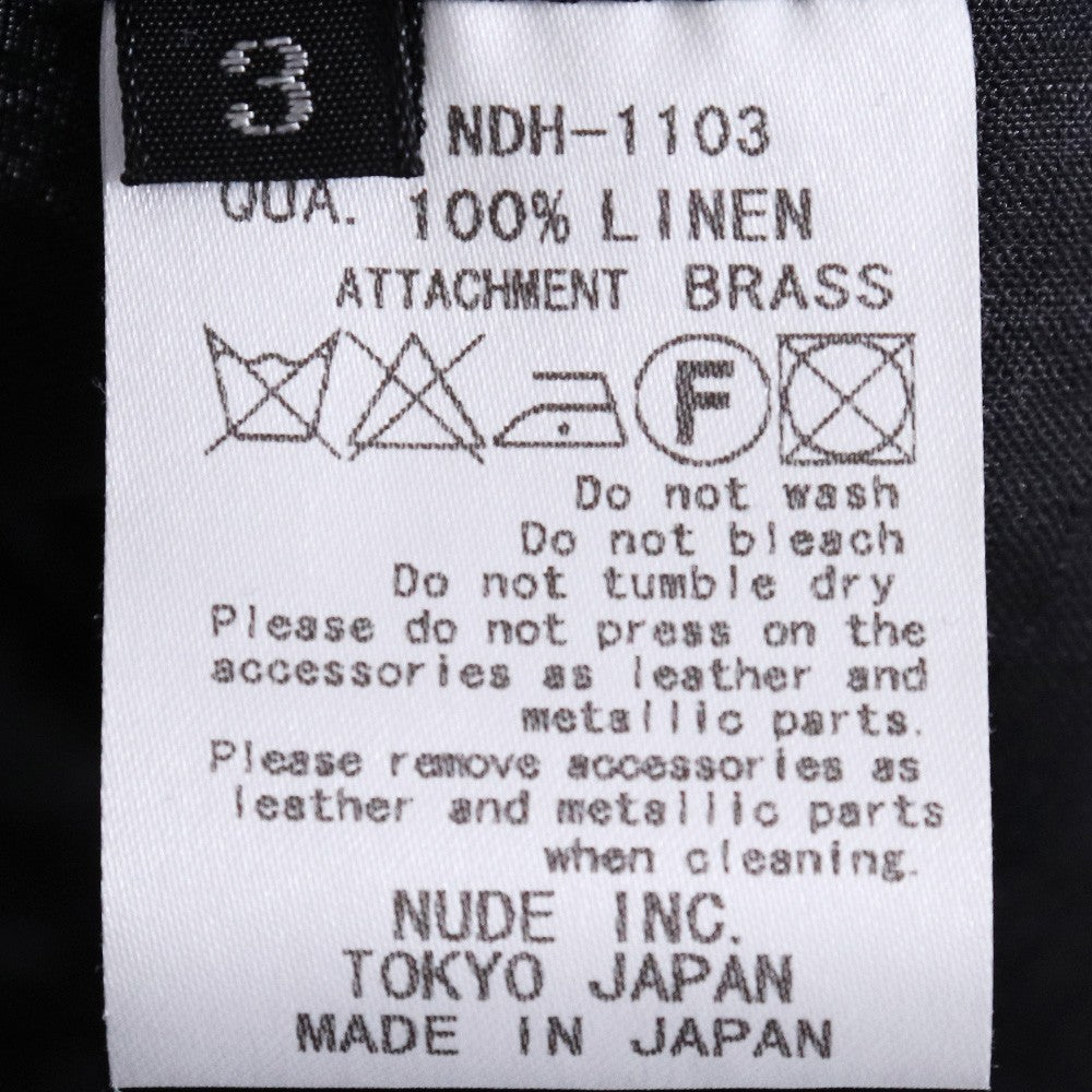 NUDE:MASAHIKO MARUYAMA Long Sleeve Button-Up Black Size 3