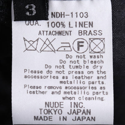 NUDE:MASAHIKO MARUYAMA Long Sleeve Button-Up Black Size 3