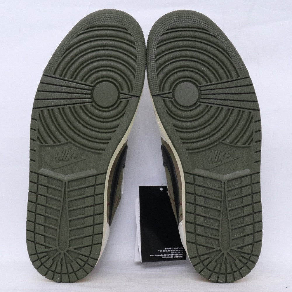 NIKE x TRAVIS SCOTT Air Jordan 1 Olive Sneakers Size 28.5cm