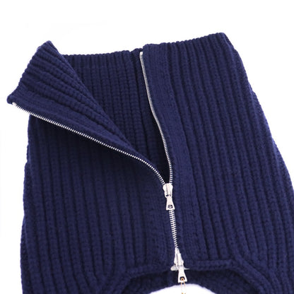 DRIES VAN NOTEN 25AW Zip-Up Scarf Navy Size ONE