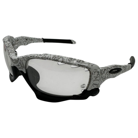 OAKLEY Racing Jacket White Black Ghost Text Made in USA