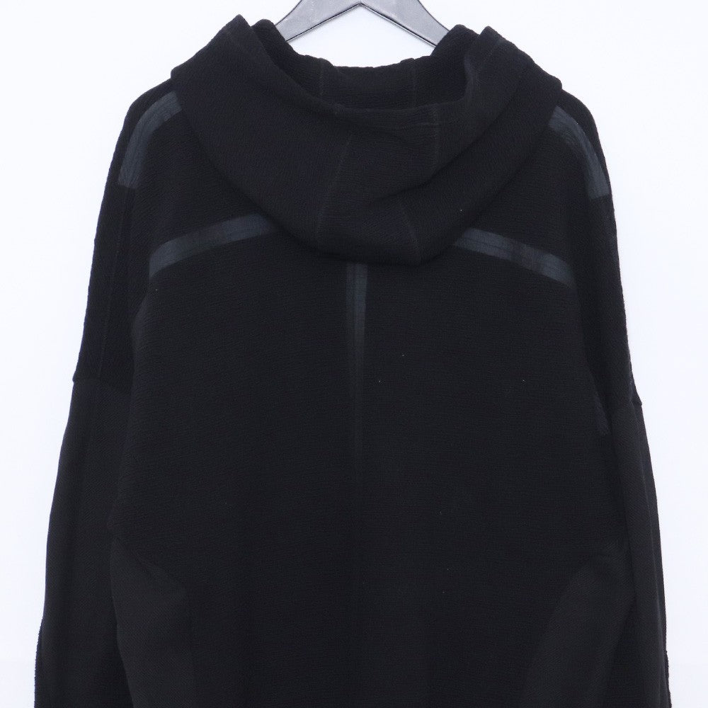 A COLD WALL Textured Concealed Zip Hoodie Black Size XL