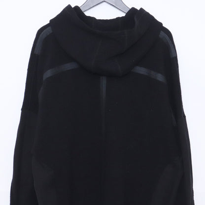 A COLD WALL Textured Concealed Zip Hoodie Black Size XL