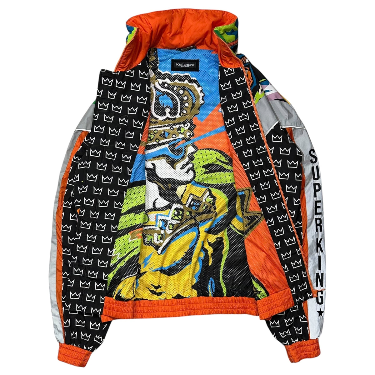 DOLCE&GABBANA "SUPER KING" Nylon Pattern Jacket Size S