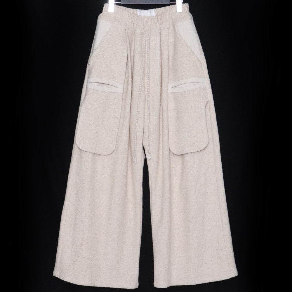 ZUKAN Wide Easy Pants White