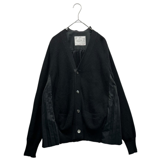 sacai 24AW Pleated Stripe Poplin Cardigan Black Size 1