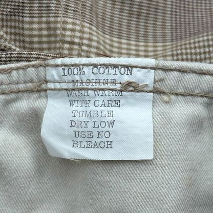 GOODENOUGH 90s Back GE Print Check Easy Shorts Brown Size M