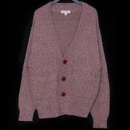 MASU 22SS Melange Loose Cardigan Pink Size 46