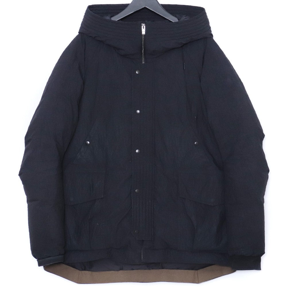 DEVOA 23AW Shrink Cotton Nylon Down Jacket Black Size 2