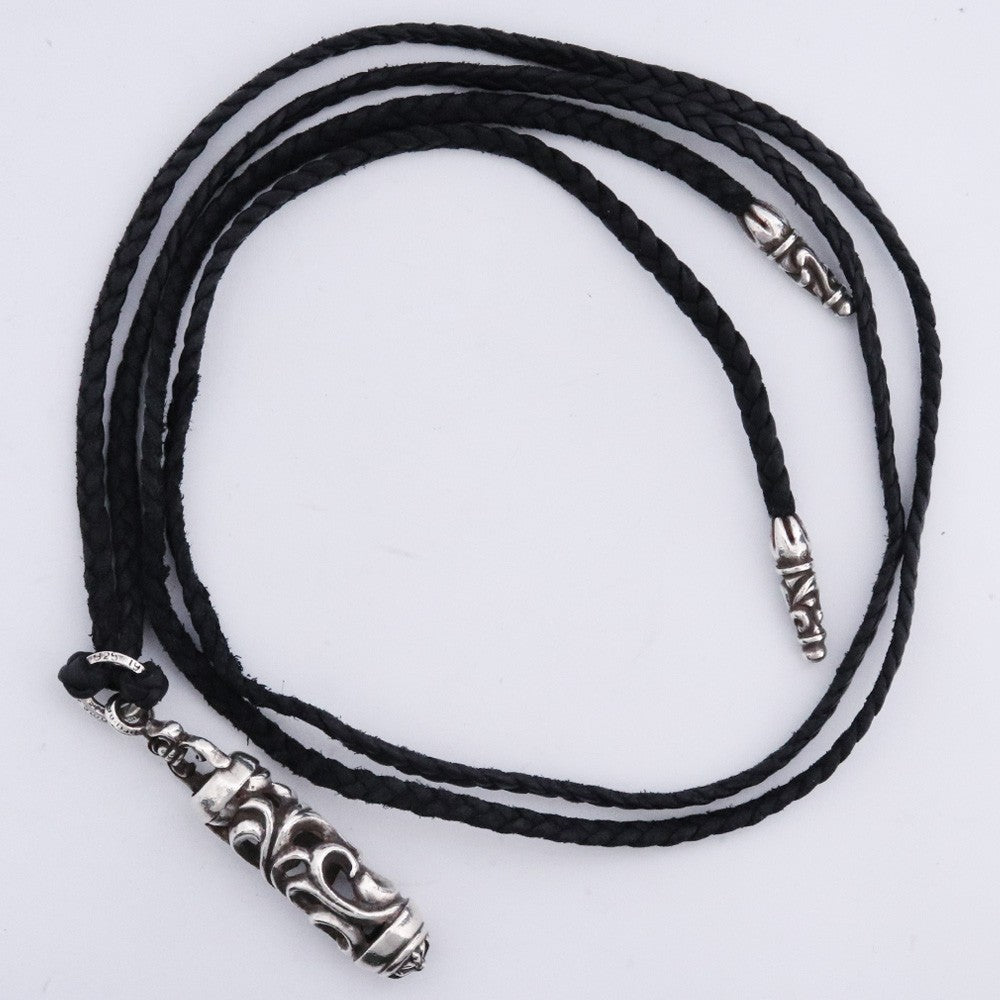 Chrome Hearts Old Roller Scroll Necklace Black Size F