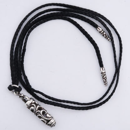 Chrome Hearts Old Roller Scroll Necklace Black Size F