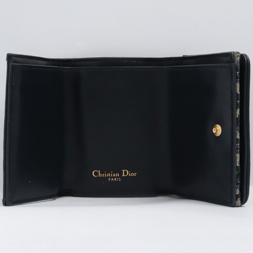 Dior Oblique 30 Montaigne Trifold Wallet Black Size F
