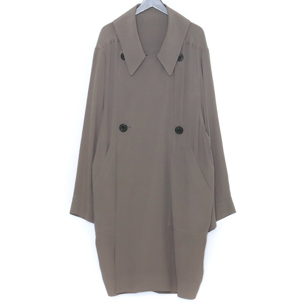 RICK OWENS 20SS Double Breasted Pea Coat Charcoal Size 46