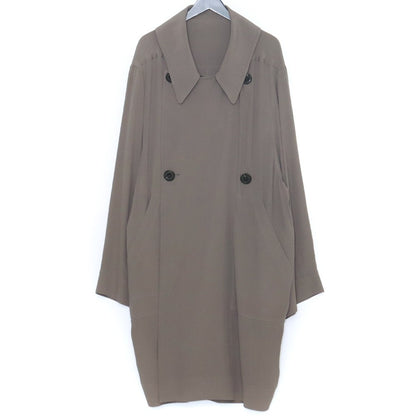 RICK OWENS 20SS Double Breasted Pea Coat Charcoal Size 46