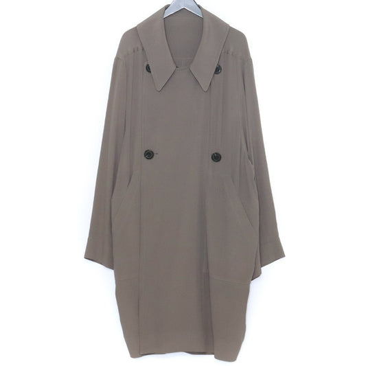 RICK OWENS 20SS Double Breasted Pea Coat Charcoal Size 46