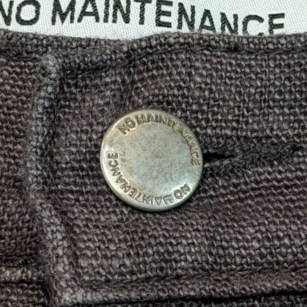 NO MAINTENANCE Baggy Carpenter Linen Pants Brown Size 32