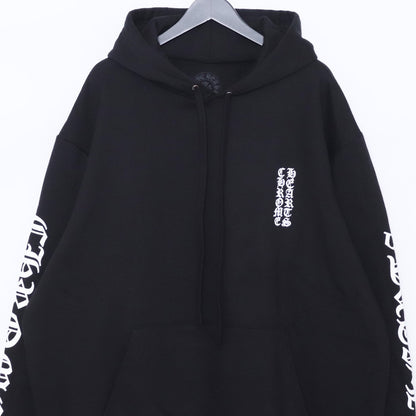 CHROME HEARTS Vertical Logo Hoodie Black Size XL