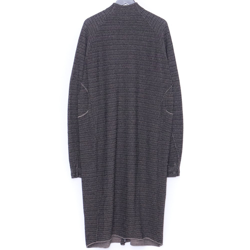 Devoa 24SS High Twist Cotton Stripe Zip Knit Coat Size 3