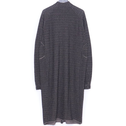 Devoa 24SS High Twist Cotton Stripe Zip Knit Coat Size 3