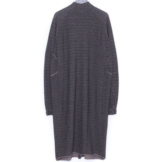 Devoa 24SS High Twist Cotton Stripe Zip Knit Coat Size 3