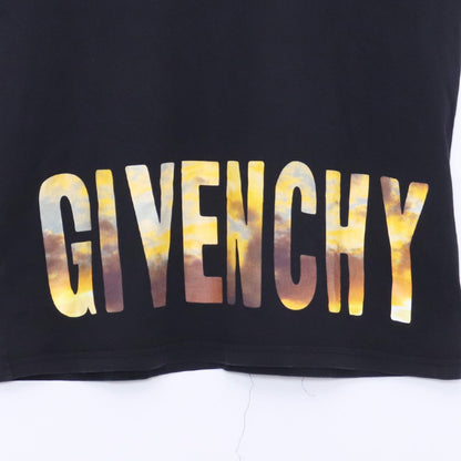 GIVENCHY Gold Logo Print T-Shirt Black Size XXS