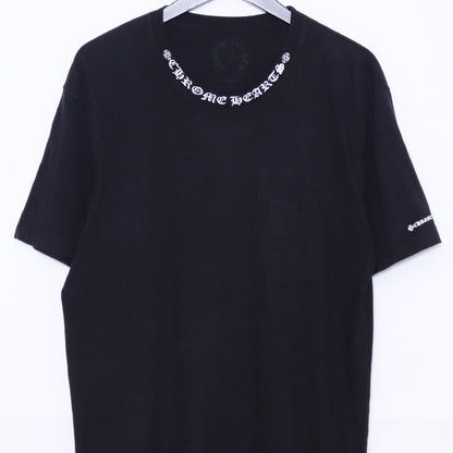 CHROME HEARTS Neck Logo Crewneck T-Shirt Black Size L