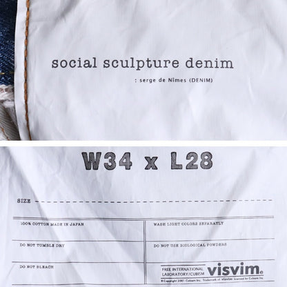 Visvim 20AW SOCIAL SCULPTURE DAMAGED-23 Jeans Size W32 × L28
