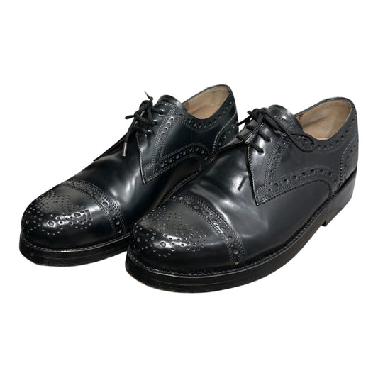 HEINRICH DINKELACKER Rio Captoe Cordovan Shoes Navy Size 7