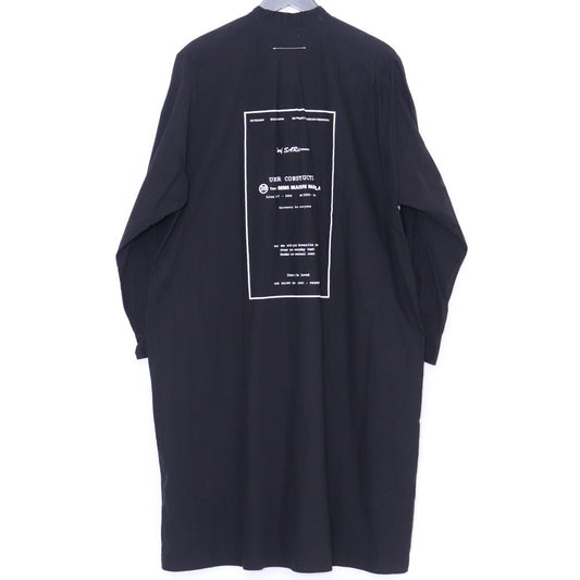 MM6 18AW Oversized Long Shirt Black Size 40