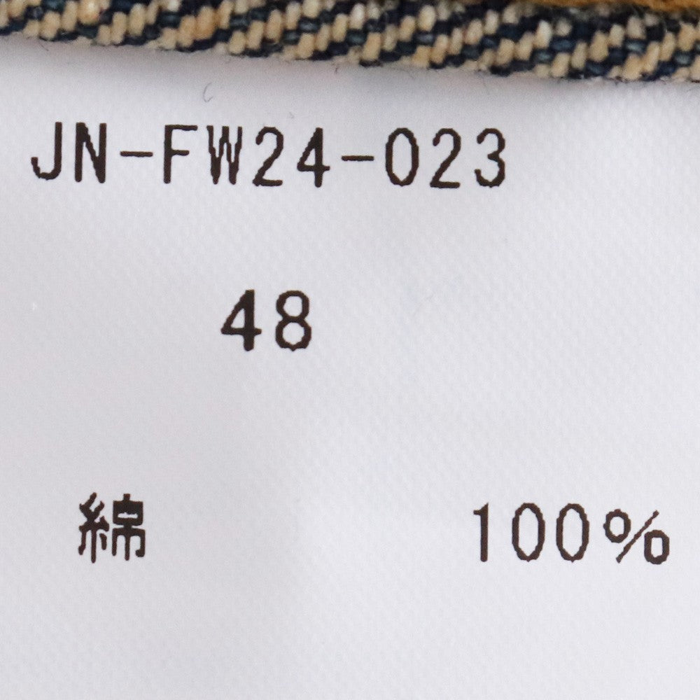 JUN NAKAYAMA 24AW Fringe Indigo Denim Shirt Size 48