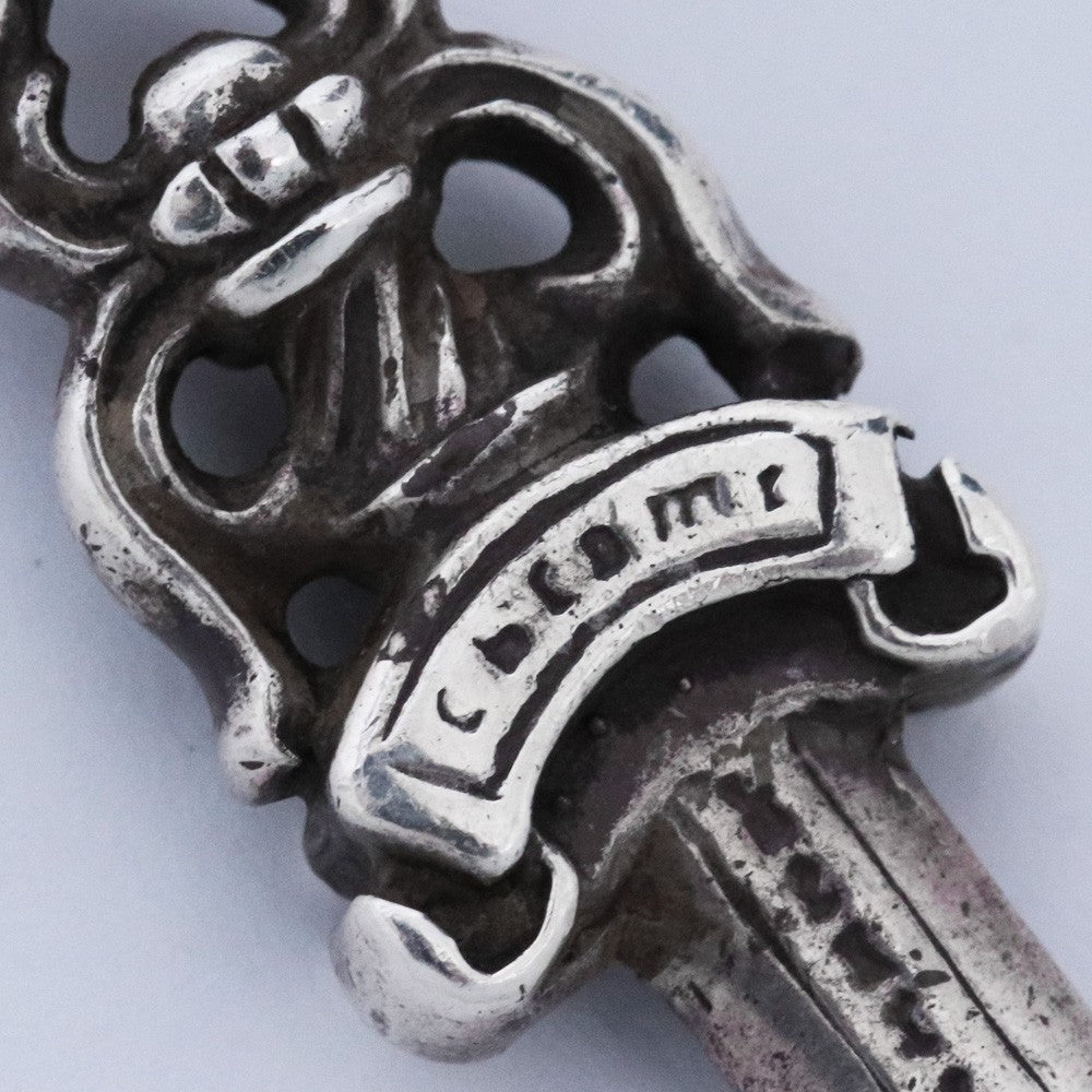 CHROME HEARTS #5 Dagger Charm Necklace Top Silver Size F