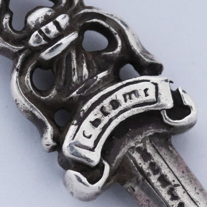 CHROME HEARTS #5 Dagger Charm Necklace Top Silver Size F