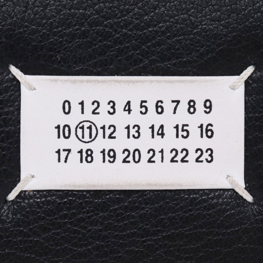 Maison Margiela Tag Leather Zip Around Wallet Black Size F