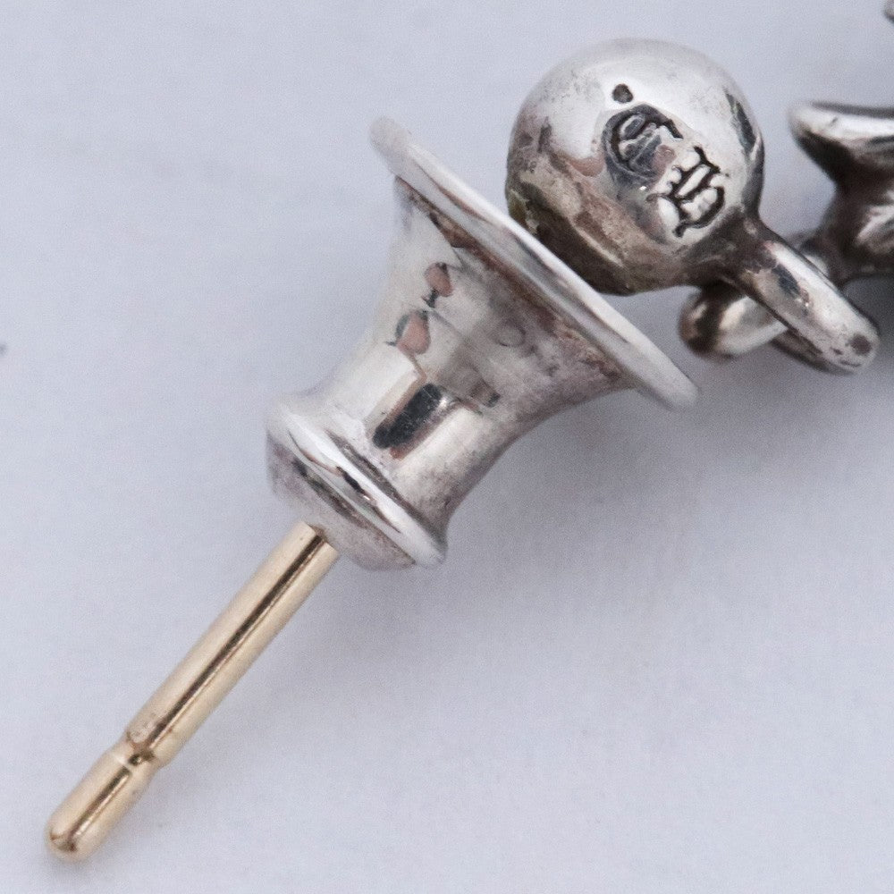 CHROME HEARTS Tiny E CH Plus Drop Earring Silver Size F