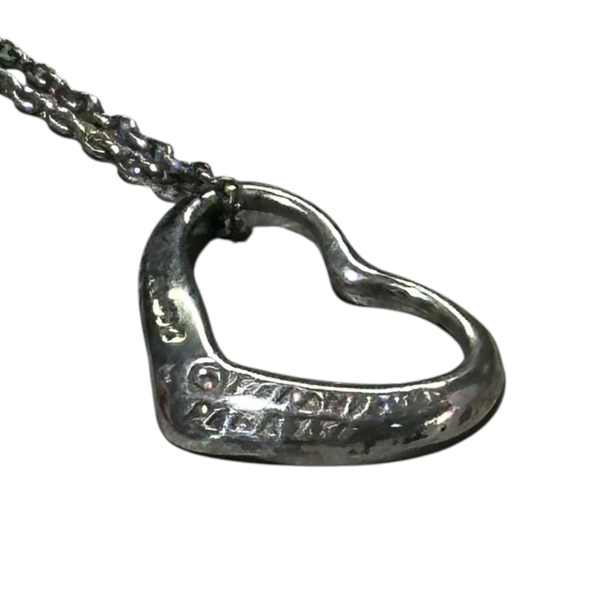 TIFFANY & CO. Elsa Peretti Open Heart Necklace Silver 925