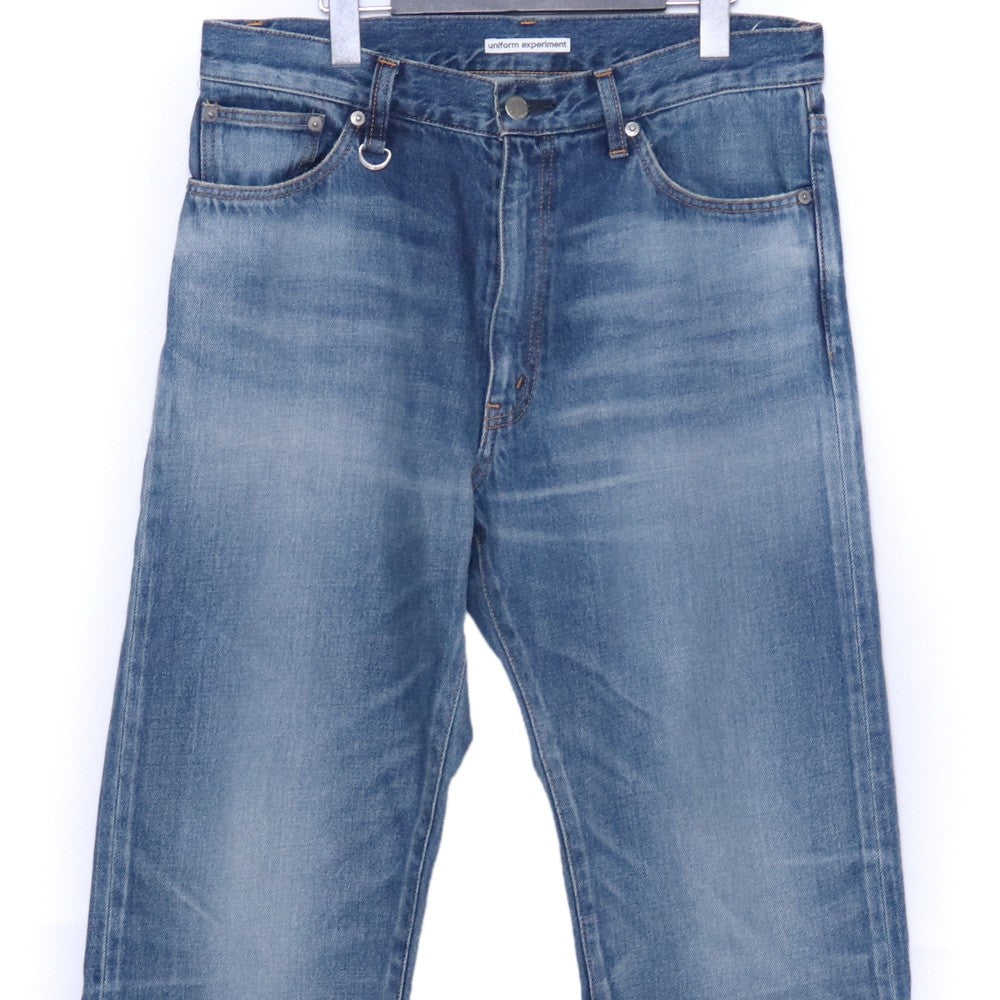 UNIFORM EXPERIMENT 25SS Indigo Washed Fit T-Shirt Size 2