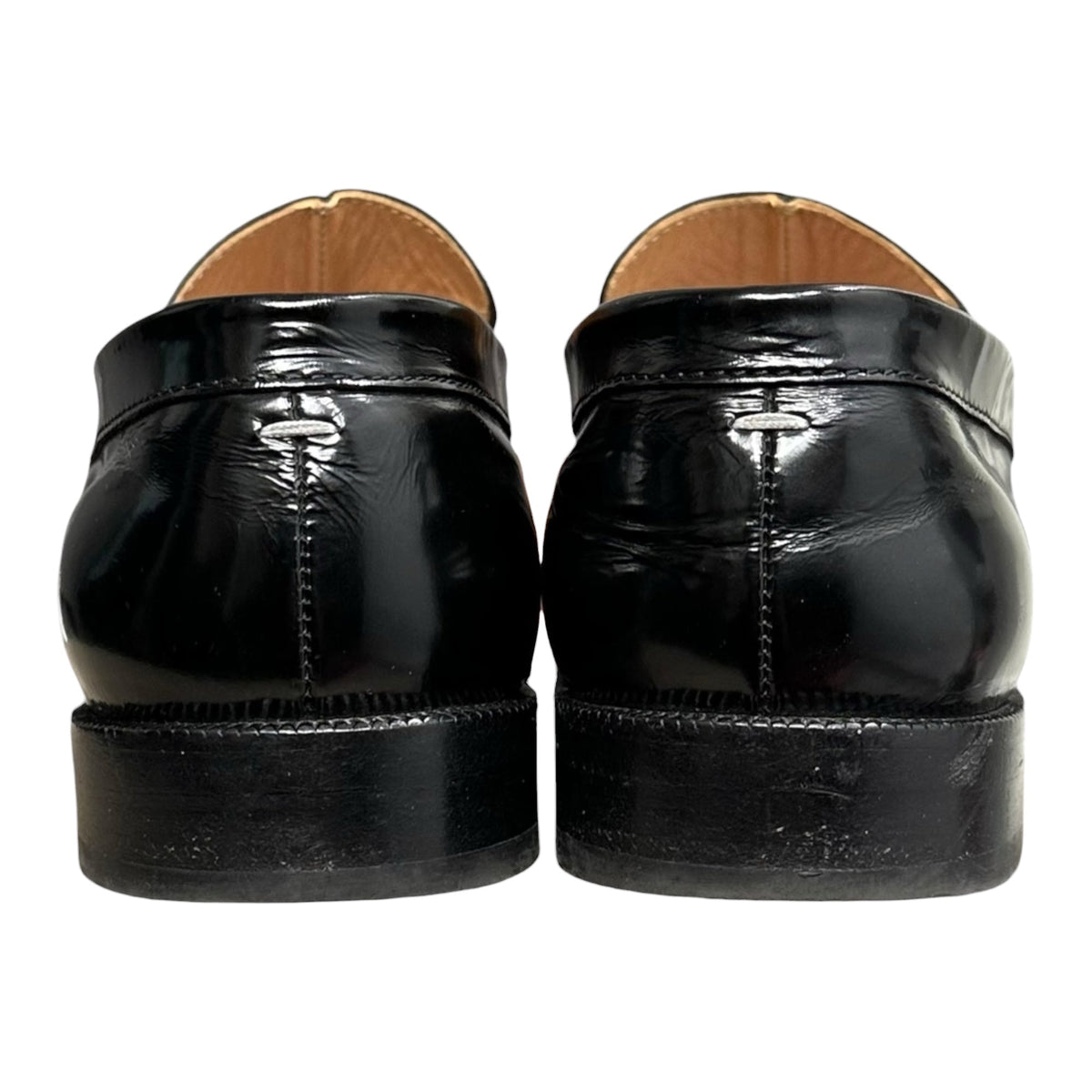 MAISON MARGIELA Tabi Coin High-Shine Leather Loafers Size 38