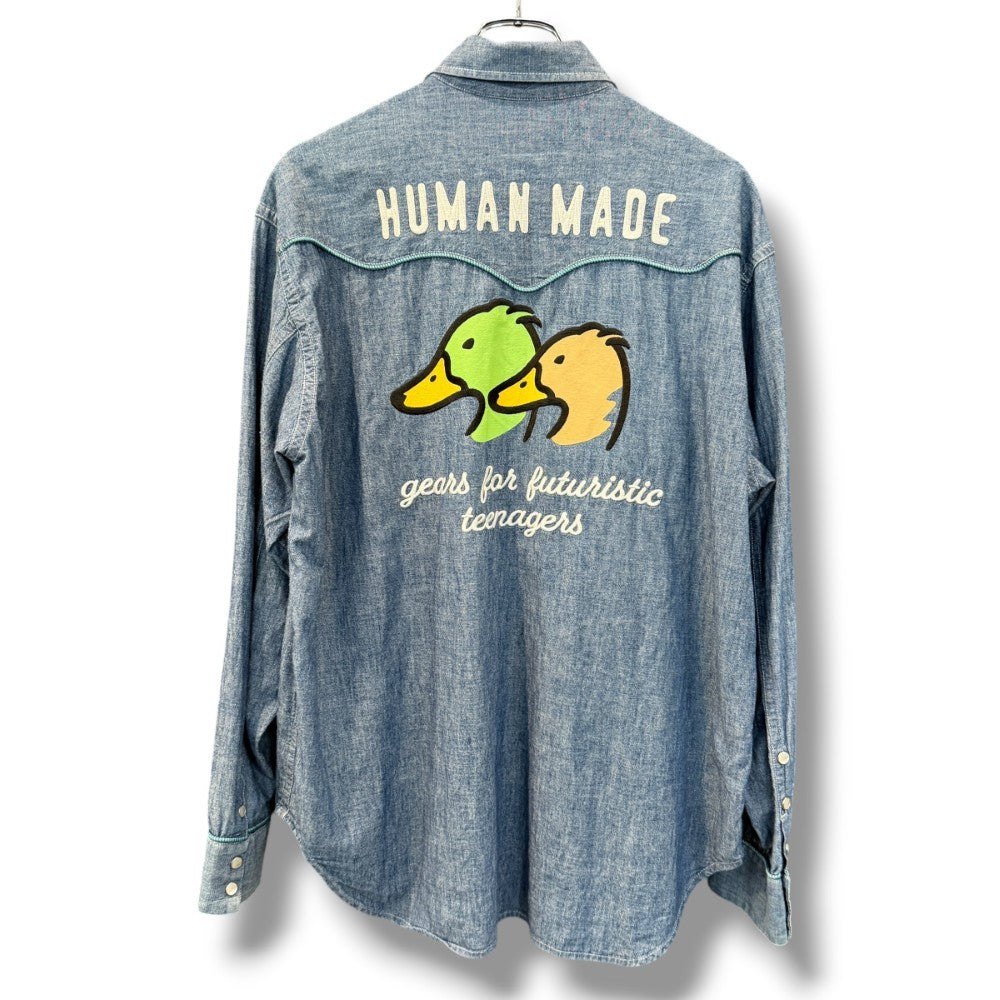 Human Made Western Chambray Shirt Indigo Size L