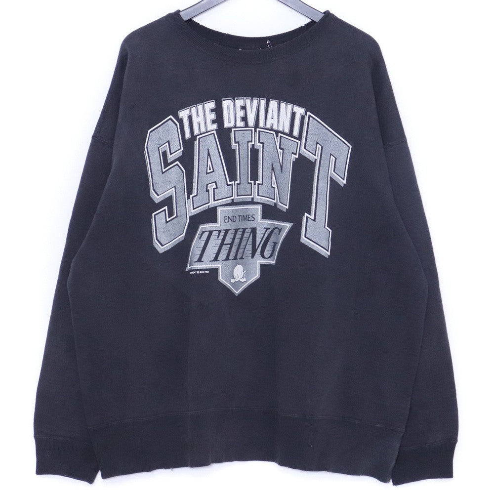 SAINT MICHAEL 25SS THE DEVIANT Sweatshirt Black Size XL