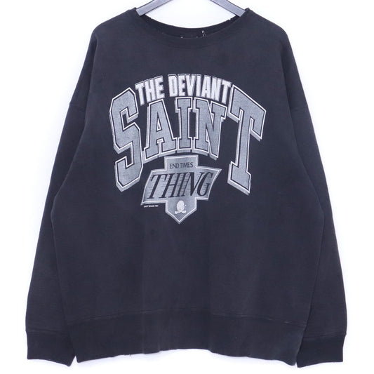 SAINT MICHAEL 25SS THE DEVIANT Sweatshirt Black Size XL