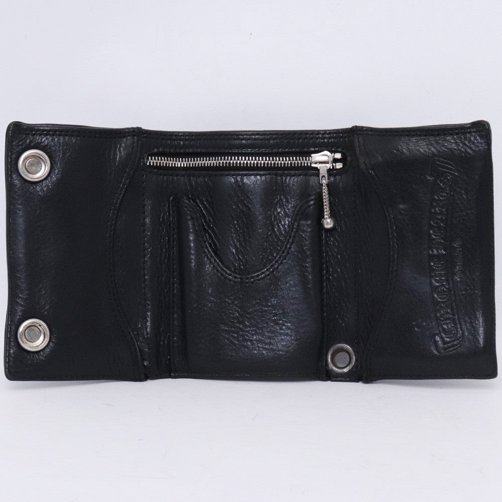 CHROME HEARTS 3-Fold Cemetery Cross Patch Wallet Size F